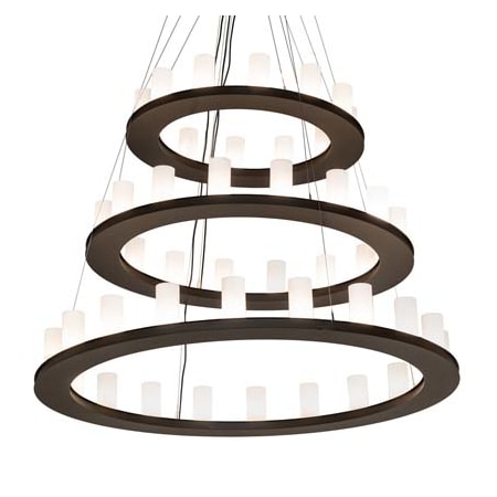 Meyda Tiffany Loxley 48 Light 60" Wide Ring Chandelier Oil Rubbed Bronze