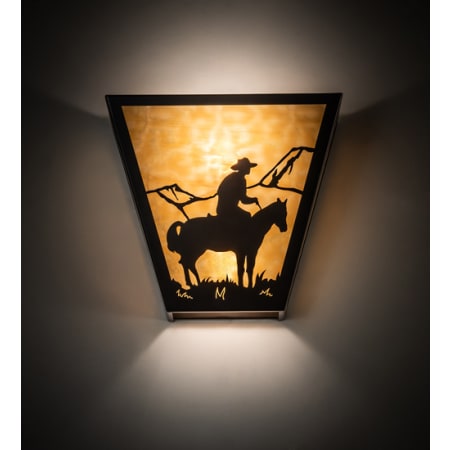 Meyda Tiffany Cowboy 2 Light 12" Tall Wall Sconce Timeless Bronze