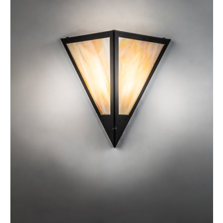 Meyda Tiffany Mission Point 15" Tall Wall Sconce Textured Black