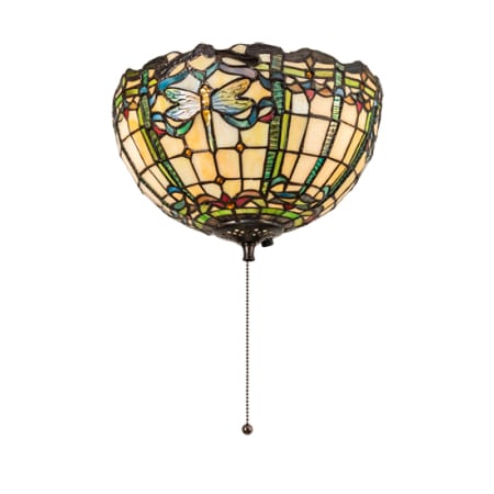 Meyda Tiffany Tiffany Dragonfly 12" Wide Single Ceiling Fan Light Kit Mahogany Bronze