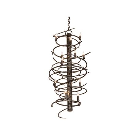 Meyda Tiffany Cyclone 12 Light 21" Wide Taper Candle Abstract Chandelier N/A