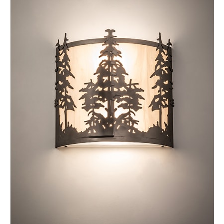 Meyda Tiffany Tall Pines 2 Light 12" Tall Hand Forged Wall Sconce Oil Rubbed Bronze