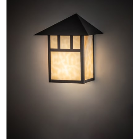Meyda Tiffany Seneca Double Bar Mission 11" Tall Wall Sconce Craftsman Brown / Brass
