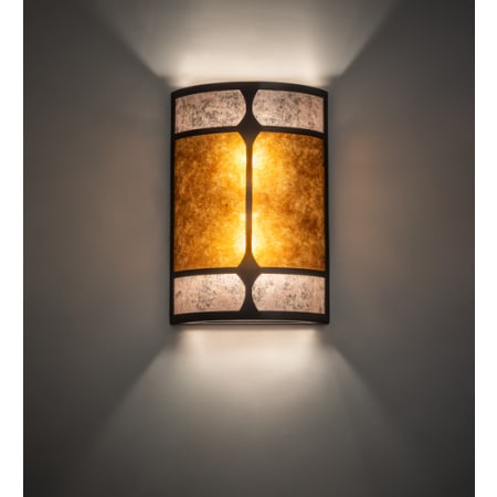 Meyda Tiffany Kleba 2 Light 18" Tall Wall Sconce Wrought Iron