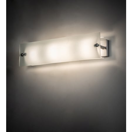 Meyda Tiffany Quadrato 24" Wide Bath Bar Nickel Powder Coat