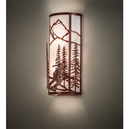 Meyda Tiffany Alpine 2 Light 18" Tall Wall Sconce Rust