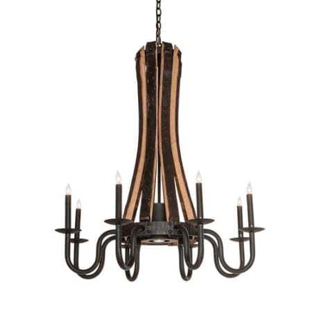 Meyda Tiffany Barrel Stave 8 Light 35" Wide Taper Candle Style Chandelier N/A