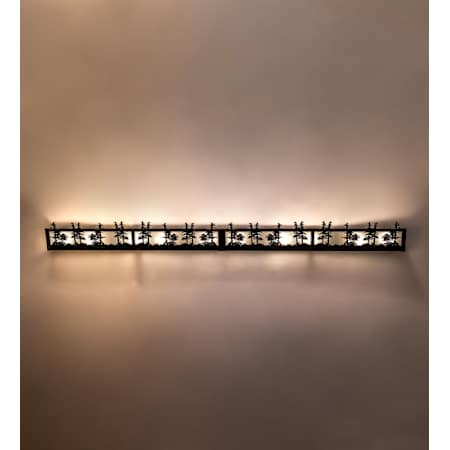 Meyda Tiffany Tall Pines 72" Wide Bath Bar Light Burnished Antique Copper