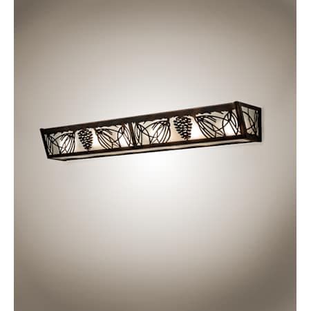 Meyda Tiffany Mountain Pine 36" Wide Bath Bar Light Burnished Antique Copper