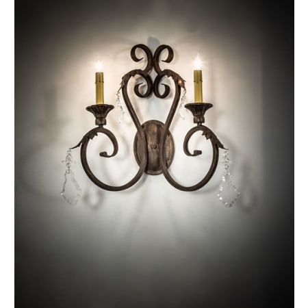 Meyda Tiffany Josephine 2 Light 20" Tall Wall Sconce Cortez Gold