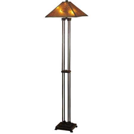 Meyda Tiffany Amber Glass / Tiffany Floor Lamp from the Mica Missions Collection Tiffany Glass