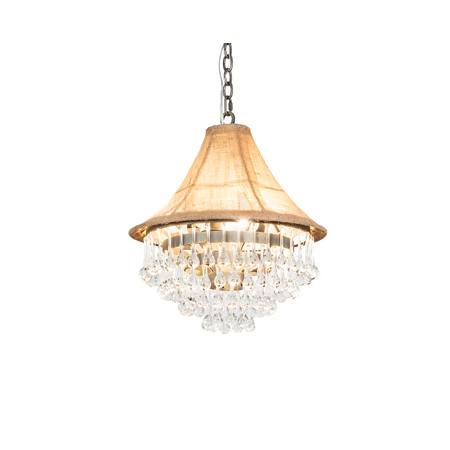 Meyda Tiffany 3 Light 18" Wide Crystal Pendant Antique Brass