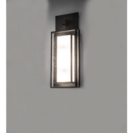 Meyda Tiffany Quadrato 4 Light 33" Tall Wall Sconce Phosphate / Prime / Solar Black
