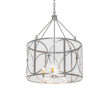 Meyda Tiffany 4 Light 24" Wide Taper Candle Pendant Nickel
