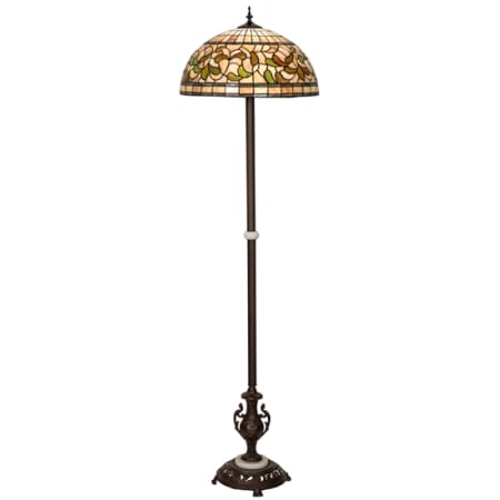 Meyda Tiffany Tiffany Turning Leaf 71" Tall Buffet Floor Lamp Mahogany Bronze