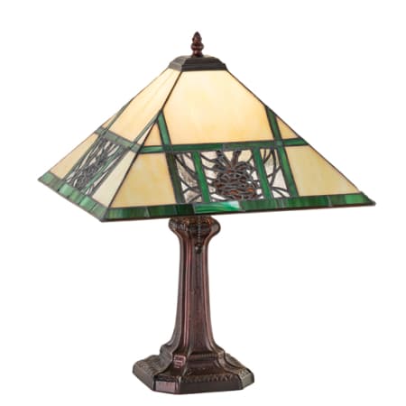 Meyda Tiffany Pinecone Ridge 19" Tall Buffet Table Lamp Mahogany Bronze