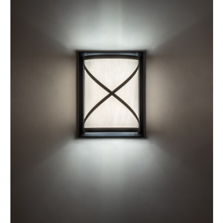 Meyda Tiffany Whitewing 8" Tall LED Wall Sconce Fine Textured Black
