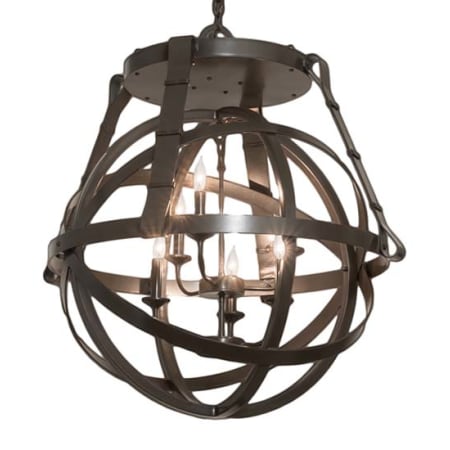 Meyda Tiffany Gimbal Grinado 6 Light 32" Wide Taper Candle Style Chandelier Timeless Bronze