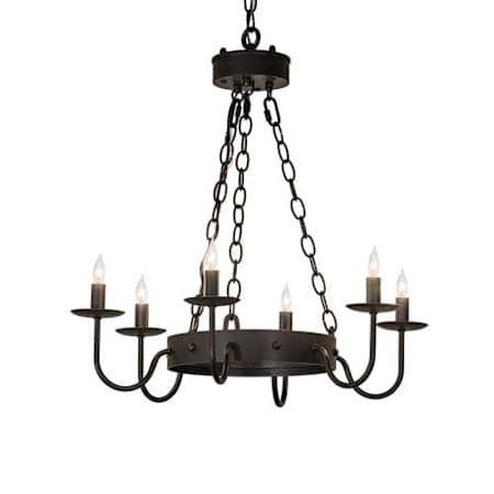 Meyda Tiffany Edinburgh 6 Light 24" Wide Taper Candle Style Chandelier N/A
