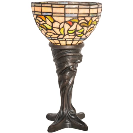 Meyda Tiffany Tiffany Turning Leaf 15" Tall Buffet Table Lamp Mahogany Bronze