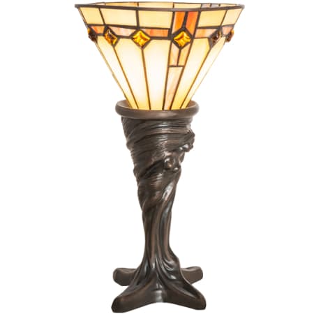 Meyda Tiffany Belvidere 16" Tall Buffet Table Lamp Mahogany Bronze