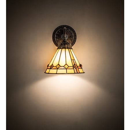 Meyda Tiffany Belvidere 11" Tall Wall Sconce Mahogany Bronze