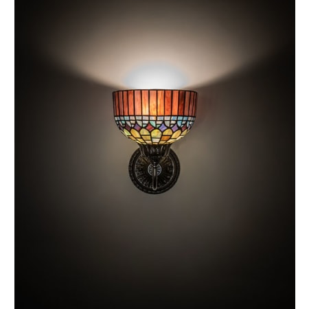 Meyda Tiffany Tiffany 11" Tall Wall Sconce Mahogany Bronze