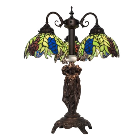 Meyda Tiffany Tiffany 3 Light 23" Tall Buffet Table Lamp Mahogany Bronze