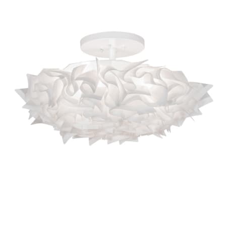 Meyda Tiffany Paper Meringue 3 Light 31" Wide Semi-Flush Ceiling Fixture White
