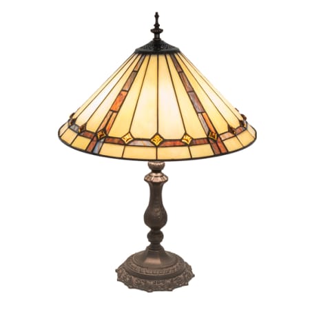 Meyda Tiffany Belvidere 3 Light 23" Tall Buffet Table Lamp Mahogany Bronze
