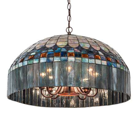 Meyda Tiffany 8 Light 22" Wide Pendant Mahogany Bronze