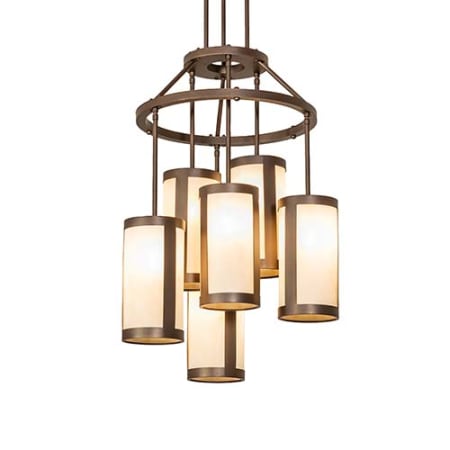 Meyda Tiffany Cartier 6 Light 24" Wide Ring Chandelier Bronze