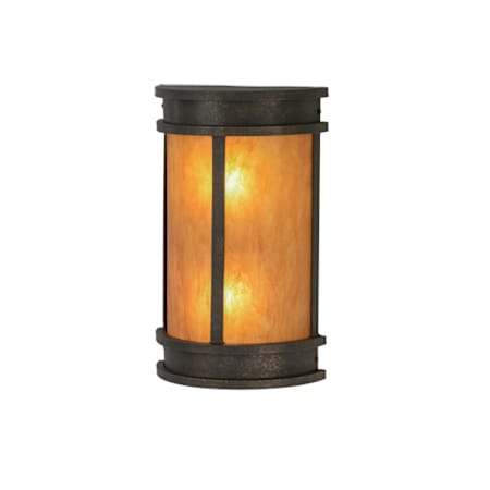 Meyda Tiffany Wyant 2 Light 17" Tall Wall Sconce Gilded Tobacco