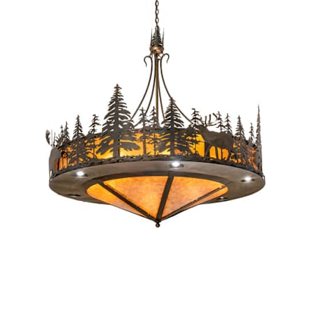 Meyda Tiffany 8 Light 62" Wide Pendant Antique Copper