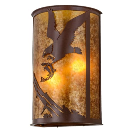 Meyda Tiffany Strike of Eagle 2 Light 20" Tall Wall Sconce Rust