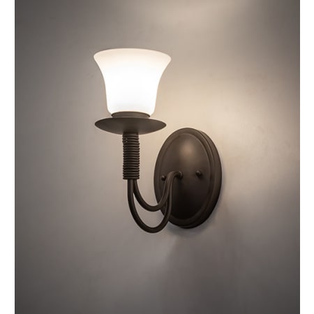 Meyda Tiffany Bell 11" Tall Wall Sconce Oil Rubbed Bronze