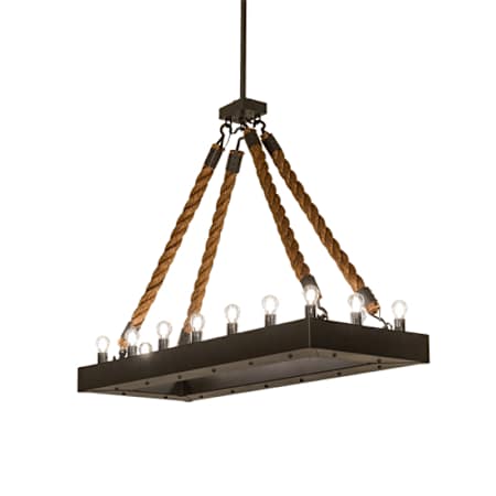 Meyda Tiffany 16 Light 60" Wide Linear Pendant Wrought Iron