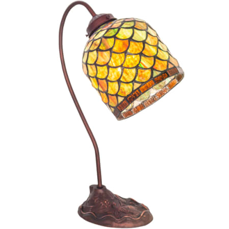 Meyda Tiffany Acorn 18" Tall Gooseneck Table Lamp Mahogany Bronze