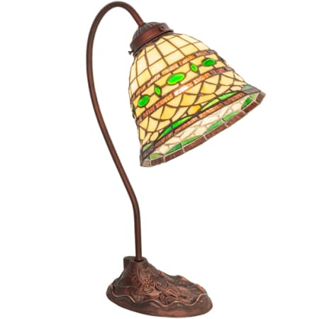 Meyda Tiffany Tiffany Roman 17" Tall Gooseneck Table Lamp Mahogany Bronze
