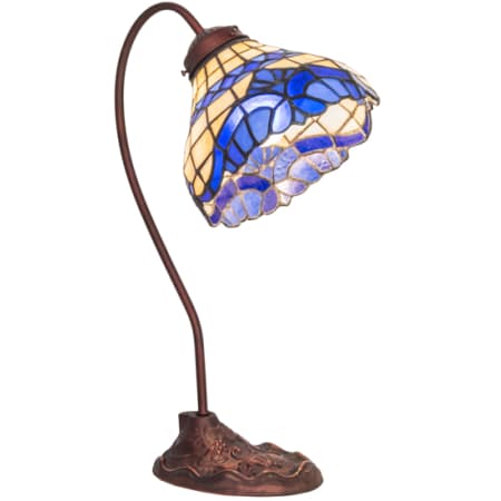 Meyda Tiffany Baroque 18" Tall Gooseneck Table Lamp Mahogany Bronze