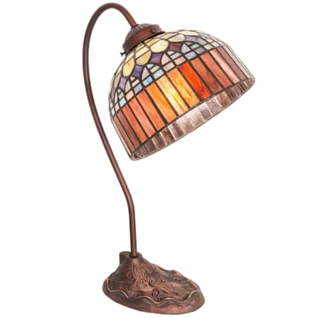 Meyda Tiffany Tiffany Candice 18" Tall Gooseneck Table Lamp Mahogany Bronze