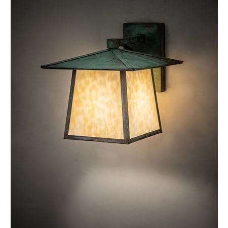 Meyda Tiffany Stillwater 12" Tall Wall Sconce Verdigris