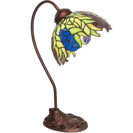 Meyda Tiffany Tiffany 18" Tall Gooseneck Table Lamp Mahogany Bronze