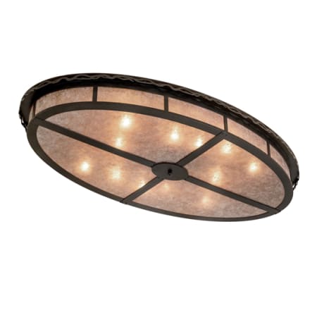 Meyda Tiffany Craftsman Prime 12 Light 72" Wide Flush Mount Ceiling Fixture Timeless Bronze