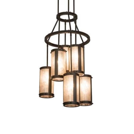 Meyda Tiffany Cartier 6 Light 24" Wide Ring Chandelier Oil Rubbed Bronze