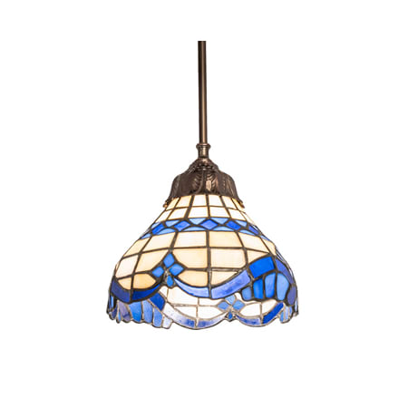 Meyda Tiffany 7" Wide Mini Pendant Mahogany Bronze