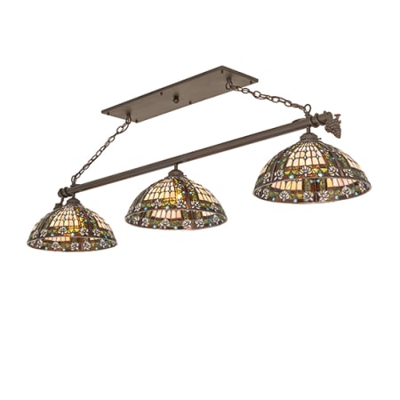Meyda Tiffany 3 Light 66" Wide Linear Pendant Oil Rubbed Bronze