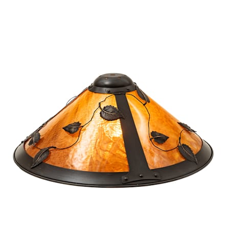 Meyda Tiffany Vine Leaf 7.5" Tall Lamp Shade Craftsman Brown