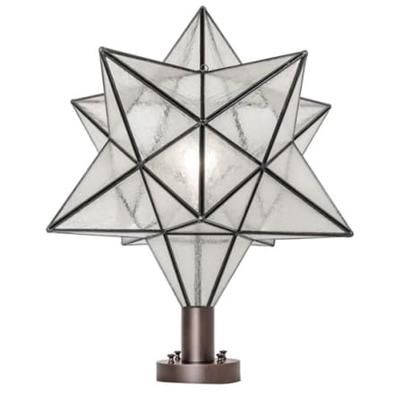 Meyda Tiffany Moravian 26" Tall Post Light Mahogany Bronze