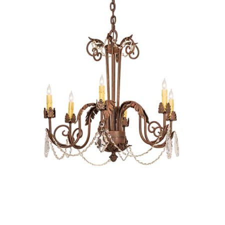 Meyda Tiffany Lindsay 6 Light 26" Wide Crystal Candle Style Chandelier Crystal